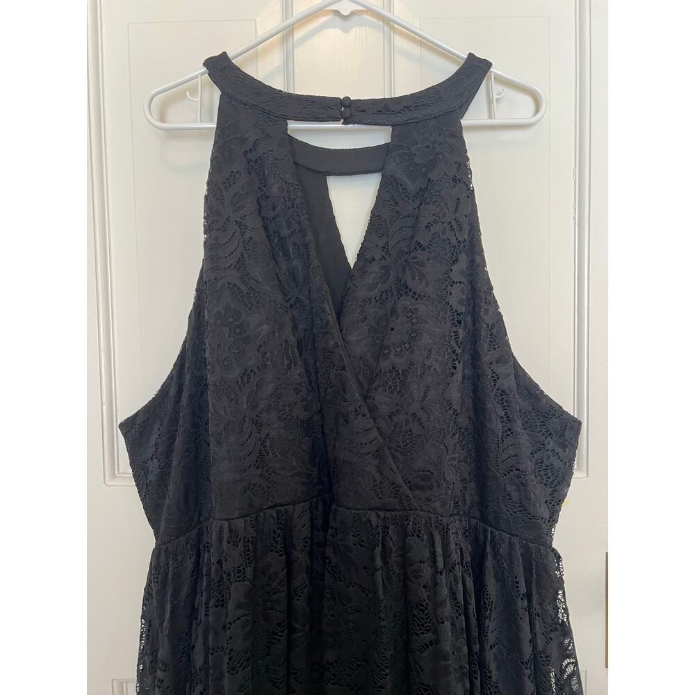 NEW Torrid Black Lace Halter Tier Skater Dress Mini Sleeveless LBD Women's 6X - Picture 14 of 16